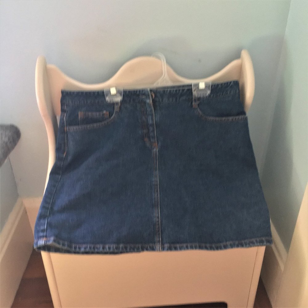 Classic Blue Denim Mini Skirt